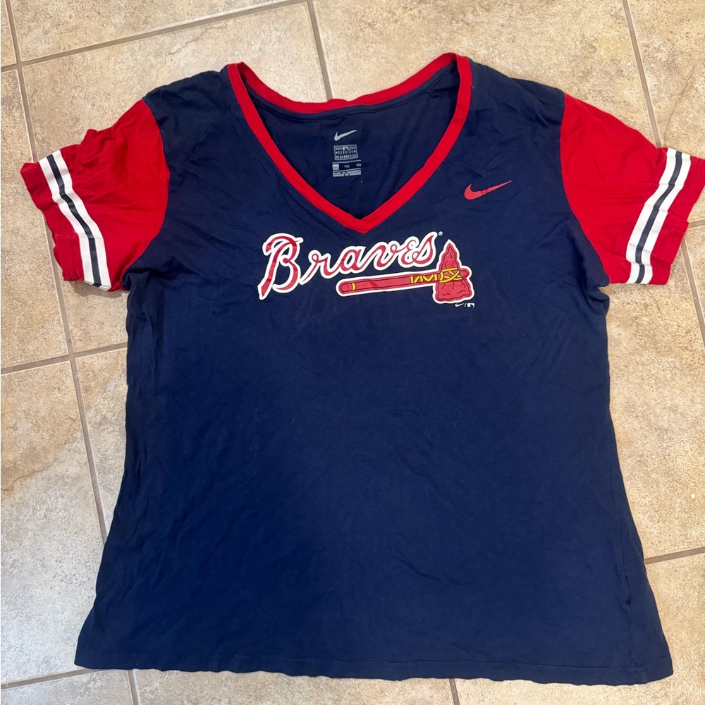 Nike MLB Short Sleeve Braves Tee Size XXL